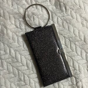 Black Glitter Clutch with Wristlet